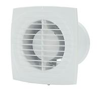 EQUATION - Ventola da bagno - Ventilatore da parete - Interruttore - 150 x 150 mm - Ø 100 mm - 7 m² - 86 m3/h - 15 W