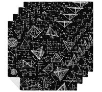 Equations - Confezione da 4 tovaglioli di stoffa per la matematica, riutilizzabili, per casa, hotel, ristorante, matrimoni, feste