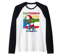 Equatoguinean King Dabbing Bandiera Guinea Equatoriale Orgoglio Maglia con Maniche Raglan