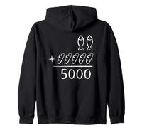 Equazione di Pesce e Pane 5000 Design Ispirazione Felpa con Cappuccio