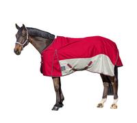 EQuest Coperta di Estate Breeze per Cavalli, Rosso/Grigio - L/145 CM