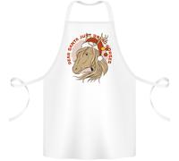 Equestre Caro Babbo Natale Divertente Cavallo Cotone Grembiule 100% Biologico