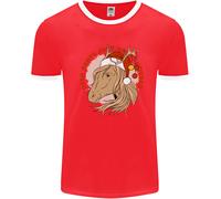 Equestre Caro Babbo Natale Divertente Cavallo Natale Uomo Ringer