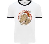 Equestre Caro Babbo Natale Divertente Cavallo Natale Uomo Ringer