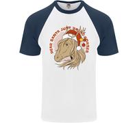 Equestre Caro Babbo Natale Divertente Cavallo Natale Uomo S/S Baseball T-Shirt