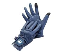 EQUESTRIAN QUEEN Bali Guanti da equitazione antiscivolo | Guanti da equitazione con glitter (blu scuro, M)
