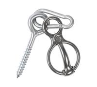 Equestrian Training Equipment - Stable Quick-Release Tie Ring for Horses, Easy Mount Reins Attachment, Rugged Hardware for Barn, Carriage, Wash Rack, Trail Riding, Pasture, Show Ground, Feeding Spot |