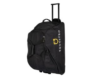 Equestro Borsa Trolley con Logo Ricamato TUN, Nero