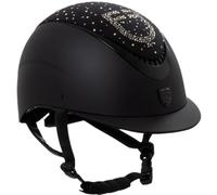 Equestro Casco da equitazione visiera stretta modello Proxima con brillantini e