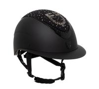 Equestro Casco da equitazione visiera larga modello Proxima con brillantini e ro