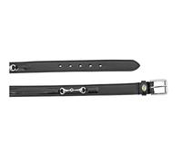 Equestro Cintura in Pelle con morso Cromato 75 cm, Nero