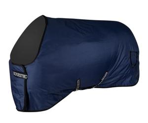 Equestro Coperta da Box antistrappo Modello Bora 155 cm, Blu Navy