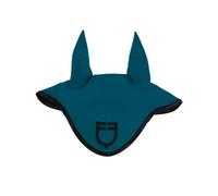 Equestro Cuffietta Modello GP con Logo Full, Nero-Blu