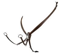 Equestro Pettorale con forchetta in Pelle conciata Pony, Nero