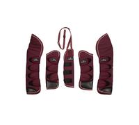 EQUESTRO Set COB BURGUNDY paracolpi e paracoda da viaggio patch in gomma