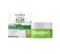 Equilibra, Aloe Ialuronica Crema Viso Anti-Rughe Levigante, con Aloe Vera e Aloe 3+, Acido Ialuronico e Vitamina E, Adatta a Pelli Sensibili, Contrasta i Segni del Tempo, Azione Levigante, 50 ml