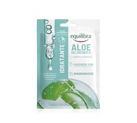 Equilibra, Aloe Ialuronica Maschera Viso Idratante, con Acido Ialuronico, Aloe Vera e Centella Asiatica, Azione Idratante, Adatta a Pelli Sensibili, Clinicamente testata, Tessuto 100% Naturale