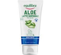 equilibra Solari, Aloe Latte Doposole Idratante Travel Size, a Base di Olio di Carota, Vitamina E, Aloe Vera equilibra (40%), Doposole Idratante che Rinfresca e Riequilibra la Pelle Arrossata, 75 ml