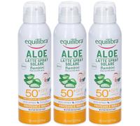 Equilibra® Aloe Latte Spray Solare Bambini Spf 50+ 3x150 ml Spray
