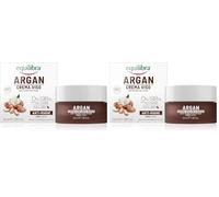 Equilibra Argan Crema Viso Anti-Rughe, 50 ml (Confezione da 2)