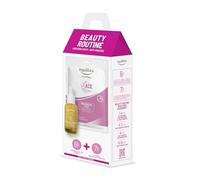 Equilibra, Beauty Routine Viso Idratante Anti-macchie, Contiene 1 Maschera Viso in Tessuto 100% Naturale e 1 Siero Viso Vitamina C, per Pelle Spenta e Stressata, Set Viso per Skincare Routine