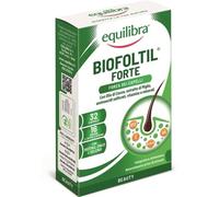 Equilibra Biofoltil Forte, Integratore per Capelli, Unghie e Pelle, con Olio di Cocco per il Trofismo della Cute, Estratto di Miglio, Aminoacidi Solforati, Biotina, Zinco, Selenio, 32 Capsule