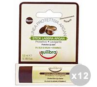 Equilibra Burrocacao Argan Aloe stick labbra argan, pacco da 12 x 5,5 ml