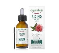 Equilibra Capelli, Olio di Ricino da Spremitura a Freddo, Castor Oil, Per Capelli Unghie e Sopracciglia, Naturalmente Ricco di Antiossidanti e Vitamina E, Dermatologicamente Testato, 100 ml