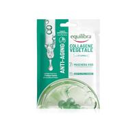 Equilibra, Collagene Vegetale Maschera Viso Anti-aging, con Collagene Vegetale, Vitamina C, Azione Anti-aging, Adatta a Pelli Sensibili, Clinicamente Testata, Tessuto 100% Naturale