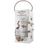 equilibra Corpo, Kit Mani Karité, Crema Mani Karité Nutriente e Protettiv, Sapone 100% Vegetale Karité Detersione Delicata, Confezione Regalo