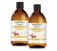 equilibra Corpo, Olio di Mandorle Puro, Olio di Mandorle Dolci, Protettivo, Nutriente e Elasticizzante, Aiuta a Prevenire le Smagliature in Gravidanza o Durante una Dieta Ipocalorica, 2 Pezzi da 500ml