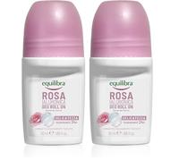 equilibra Corpo, Rosa Ialuronica Deo Roll On, Deodorante Roll On Adatto per Pelli Sensibili, Deodorante 24H con Complesso Anti-odore, a Base di Rosa e Acido Ialuronico, 75 ml (Confezione da 2)