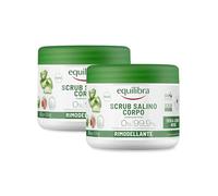 Equilibra Corpo, Scrub Salino Rimodellante, Scrub Corpo Esfoliante a Base di Aloe Vera, Leviga e Nutre la Pelle, Mix Sali Marini Azione Antiacqua, Oli Naturali ed Estratti Vegetali, 2 Pezzi da 600 g