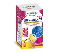 Equilibra Dren Ananas Zero Zuccheri, Integratore con Bromelina, Rutina, Drenaggio dei Liquidi, Pesantezza delle Gambe, Stimolo del Metabolismo, Funzionalità del Microcircolo, Gusto Ananas, 10 Stick