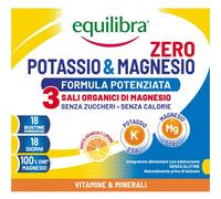 Equilibra Equilibra Potassio & Magnesio Zero 3 Formula Potenziata 18 Bustine - Integratore Energizzante