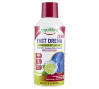 Equilibra Fast Drena Zero Zuccheri, con Tarassaco, Boldo, Ribes Nero, Integratore per il Drenaggio dei Liquidi, la Funzionalità delle Vie Urinarie, la Depurazione dell'Organismo, Gusto Lime, 500 ml