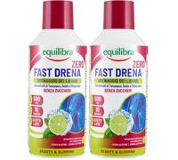 Equilibra Fast Drena Zero Zuccheri, con Tarassaco, Boldo, Ribes Nero, Integratore per il Drenaggio dei Liquidi, la Funzionalità delle Vie Urinarie, la Depurazione dell'Organismo, Gusto Lime, 500 ml