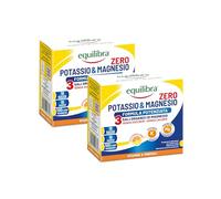 Equilibra Integratore Potassio e Magnesio 3 Formula Potenziata, Senza Zucchero, Reintegro Sali Minerali, Gusto Limone e Arancia, 36 Bustine
