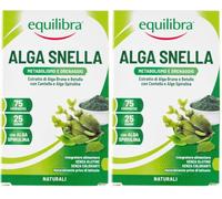 Equilibra Integratori Alimentari, Alga Snella, a Base di Estratto di Alga Bruna e Betulla con Centella a Alga Spirulina, Favorisce il Drenaggio dei Liquidi e il Metabolismo, 75 compresse