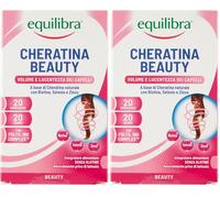 Equilibra Integratori Alimentari, Cheratina Beauty, Integratore a Base di Cheratina e Foltil 100 Complex, Mix di 5 Vitamine e 4 Sali Minerali, Capelli e Unghie Forti e Belli, 20 Compresse