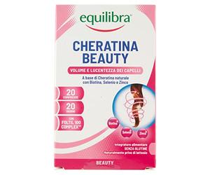 Equilibra Integratori Alimentari, Cheratina Beauty, Integratore a Base di Cheratina e Foltil 100 Complex, Mix di 5 Vitamine e 4 Sali Minerali, Capelli e Unghie Forti e Belli, 20 Compresse