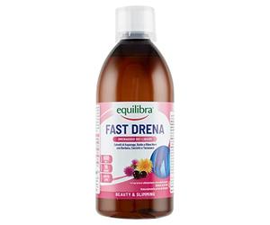 equilibra Integratori Alimentari, Fast Drena, Integratore a Base di Estratti Vegetali, per il Drenaggio dei Liquidi, la Funzionalità delle Vie Urinarie e del Fegato, da Diluire, Gusto Lime, 500 ml