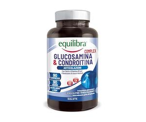 Equilibra Integratori Alimentari, Glucosamina & Condroitina Complex, Integratore a Base di Glucosamina e Condroitina, con MSM, Calcio, Zinco e Vitamina D3, Per le Articolazioni, 90 compresse