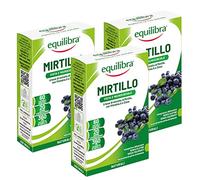 Equilibra Integratori Alimentari, Mirtillo, Integratore per la Normale Capacità Visiva e la Funzionalità del Microcircolo, con Estratto di Mirtillo, Vitamina A e Zinco, 3 Pezzi da 60 Capsule Vegetali
