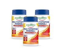 Equilibra Integratori Alimentari, Multivitamine, 12 Vitamine e 6 Minerali con Luteina, Indicato per Diete Povere di Minerali e Vitamine o Aumentato Fabbisogno, 3 Pezzi da 60 Compresse