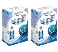 equilibra Integratori Alimentari, Olio di Pesce 1000, Integratore a Base Acidi Grassi Polinsaturi della Serie Omega-3 EPA e DHA, con Vitamina E, Normale Funzione Cardiaca, 60 Capsule Vegetali