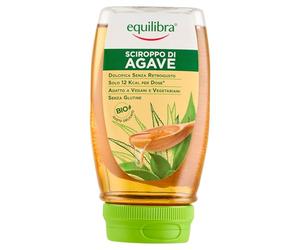 equilibra Integratori Alimentari, Sciroppo D'Agave, da Usare come Dolcificante per Bevande o Ingrediente per Dolci e Dessert, Bio e Senza Glutine, Gusto Delicato, 350 g