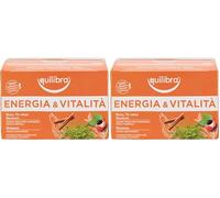 Equilibra Integratori Alimentari Tisane, Tisana Energia e Vitalità, 100% Ingredienti Funzionali Contro Stanchezza Fisica e Mentale, con Mate, Tè Verde e Guaranà, Materiali 100% Riciclabili, 15 Filtri
