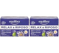 equilibra Integratori Alimentari Tisane, Tisana Relax e Riposo, 100% Ingredienti Funzionali per Favorire il Sonno, con Camomilla, Passiflora e Valeriana, Materiali 100% Riciclabili, 15 Filtri