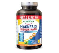 Equilibra Magnesio Bisglicinato, 180 Capsule, 250mg, con Vitamina B6, Scorta 6 Mesi, Vegan, Integratore Stanchezza e Affaticamento, Sistema Nervoso e Funzione Muscolare, Senza Glutine
